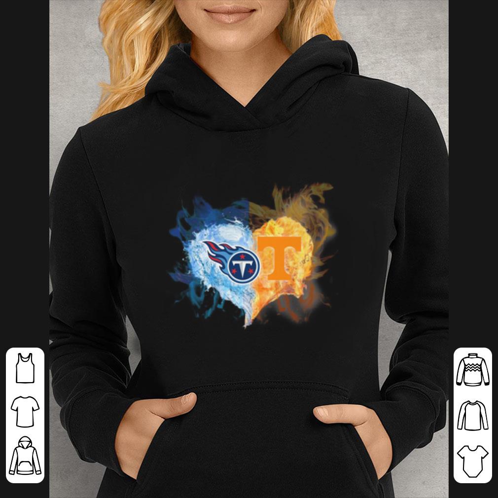 Pretty Love Tennessee Titans Tennessee Volunteers heart shirt
