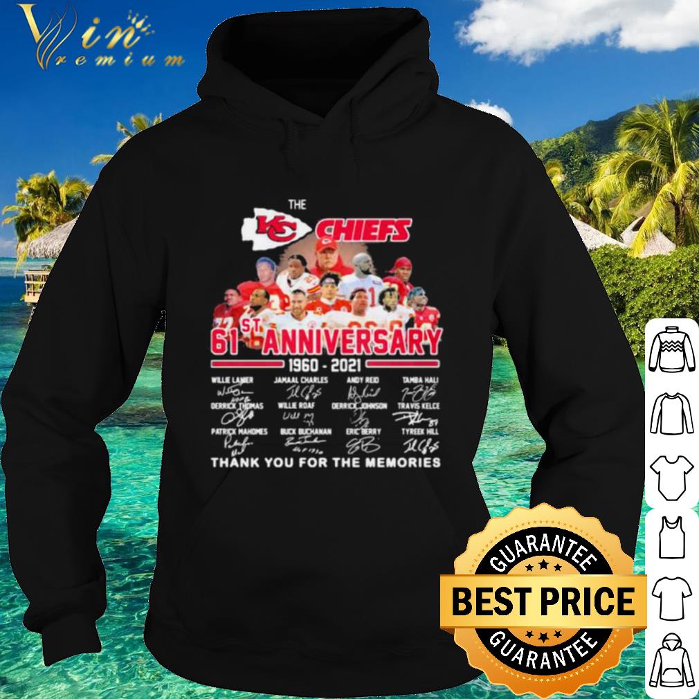 Nice Kansas City Chiefs 61st Anniversary Thank The Memories Signature shirt