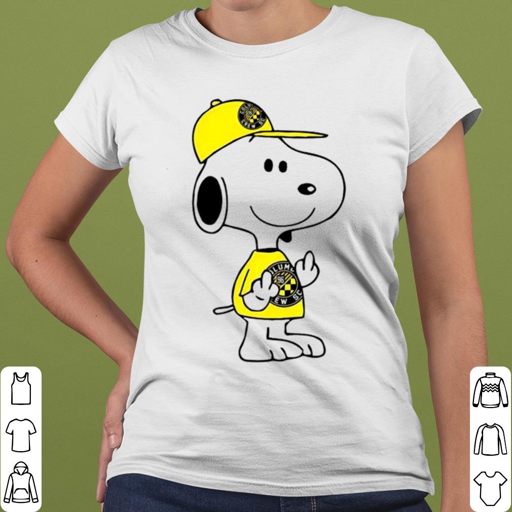 Nice Snoopy Columbus Crew SC MLS Double Middle Fingers Fck You shirt