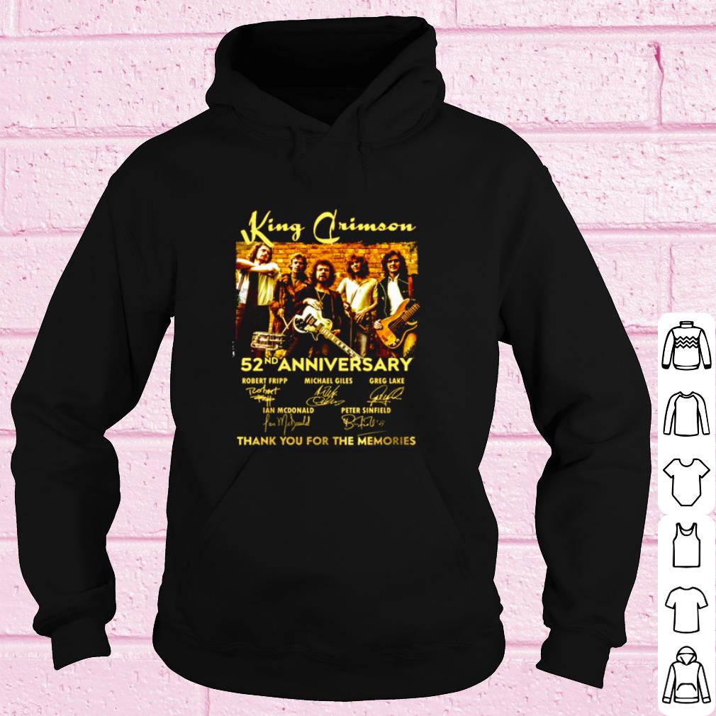 Nice King Crimson 52nd Anniversary Thank You For The Memories shirt