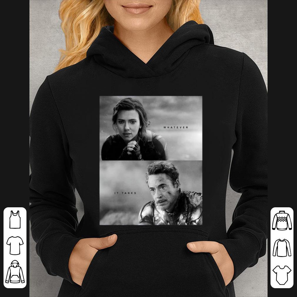 Official Whatever It Takes Black Widow And Iron Man shirt