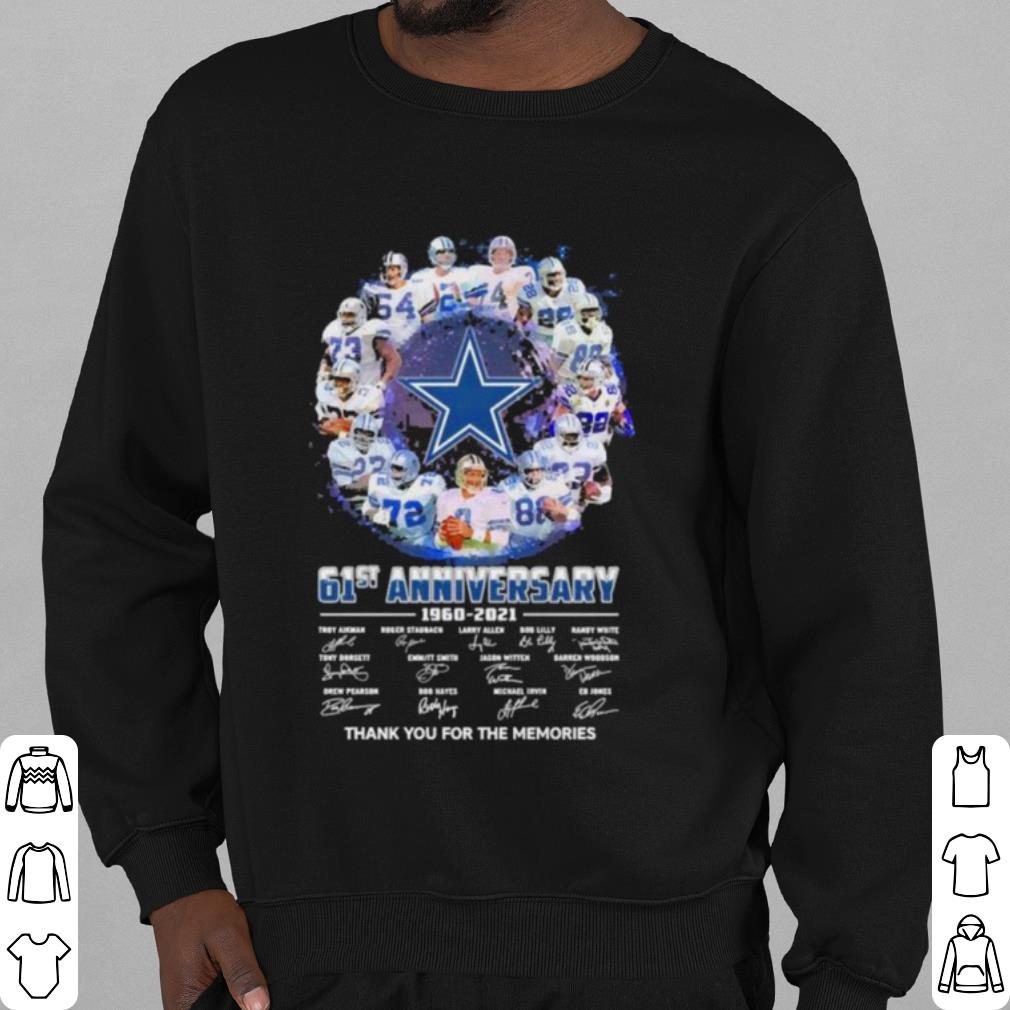 Official Dallas Cowboys 61st Anniversary Thank You For The Memories Signatures shirt