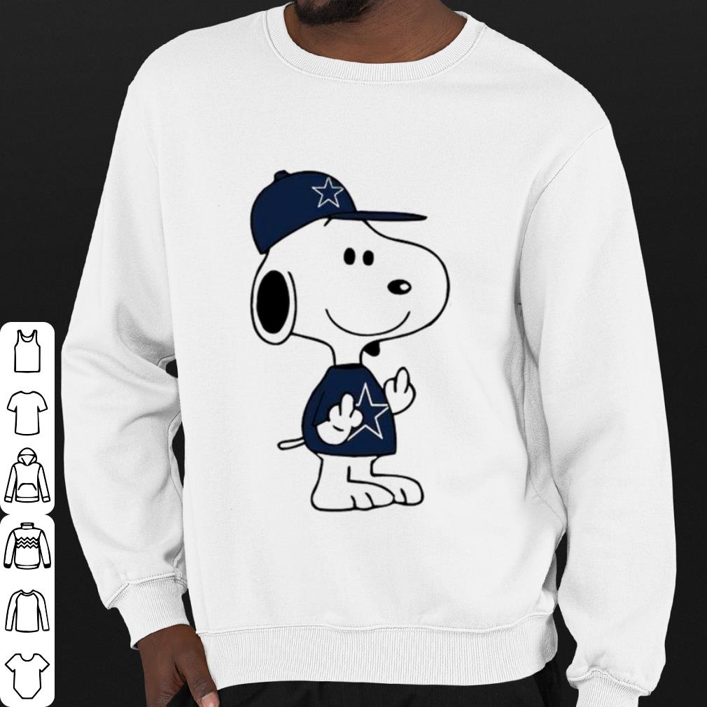 Official Snoopy Dallas Cowboys NFL Double Middle Fingers Fck You shirt