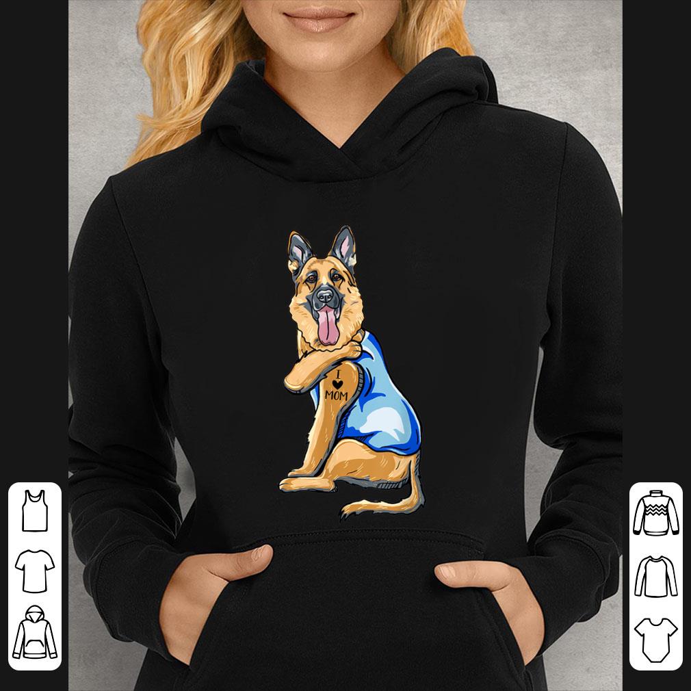 Pretty German Shepherd Dog Tattoo I Love Mom Dog Lovers shirt