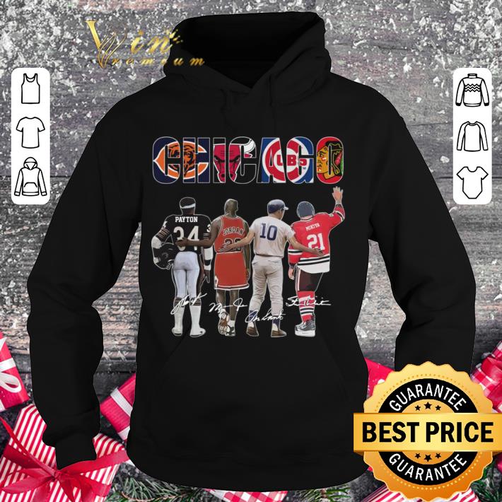 Chicago Sports Team Signatures Chicago Bears Chicago Bulls Chicago Cubs Chicago Blackhawks shirt