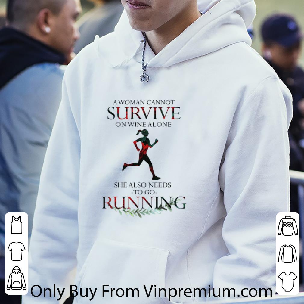 Pretty A Woman Cannot Survive On Wine Alone She Also Needs Rock Running shirt