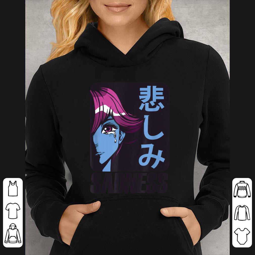 Original Anime Girl Sadness Synthwave Retrowave Aesthetic Vaporwave shirt