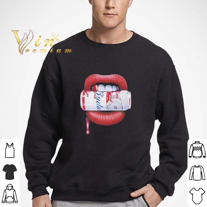 Budweiser Roll tattoo Lips shirt