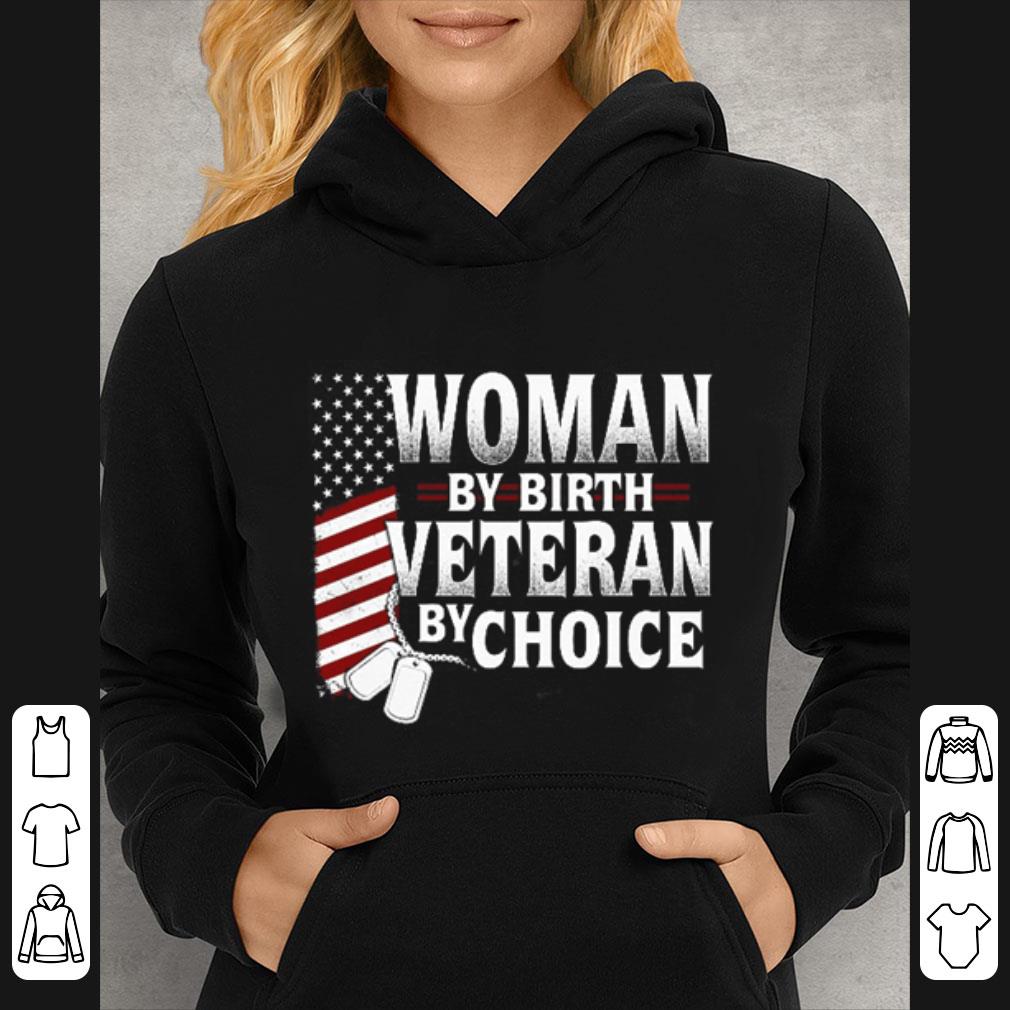 Hot Woman By Birth Veteran By Choice Flag American shirt