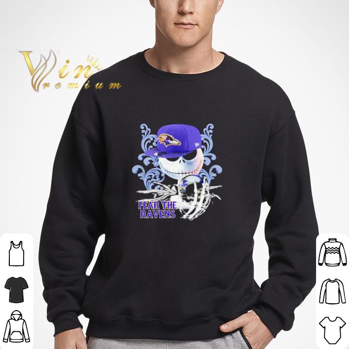 Jack Skellington fear the Baltimore Ravens shirt