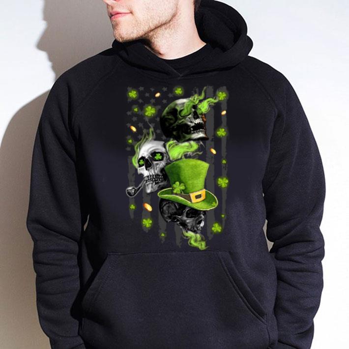 Skulls St. Patrick's Day American Flag Shirt