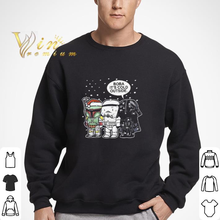 christmas boba it’s cold outside chibi star wars shirt
