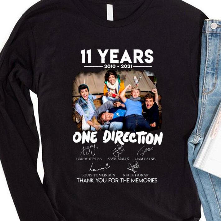 One Direction 11 years 2010-2021 signatures thank you for the memories Harry Styles shirt
