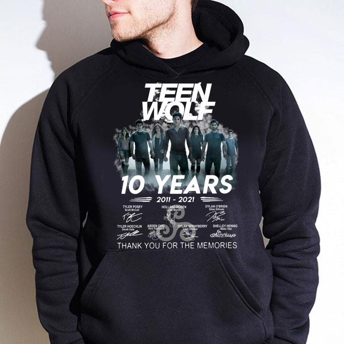 Teen Wolf 10 years 2011-2021 signatures thank you for the memories shirt