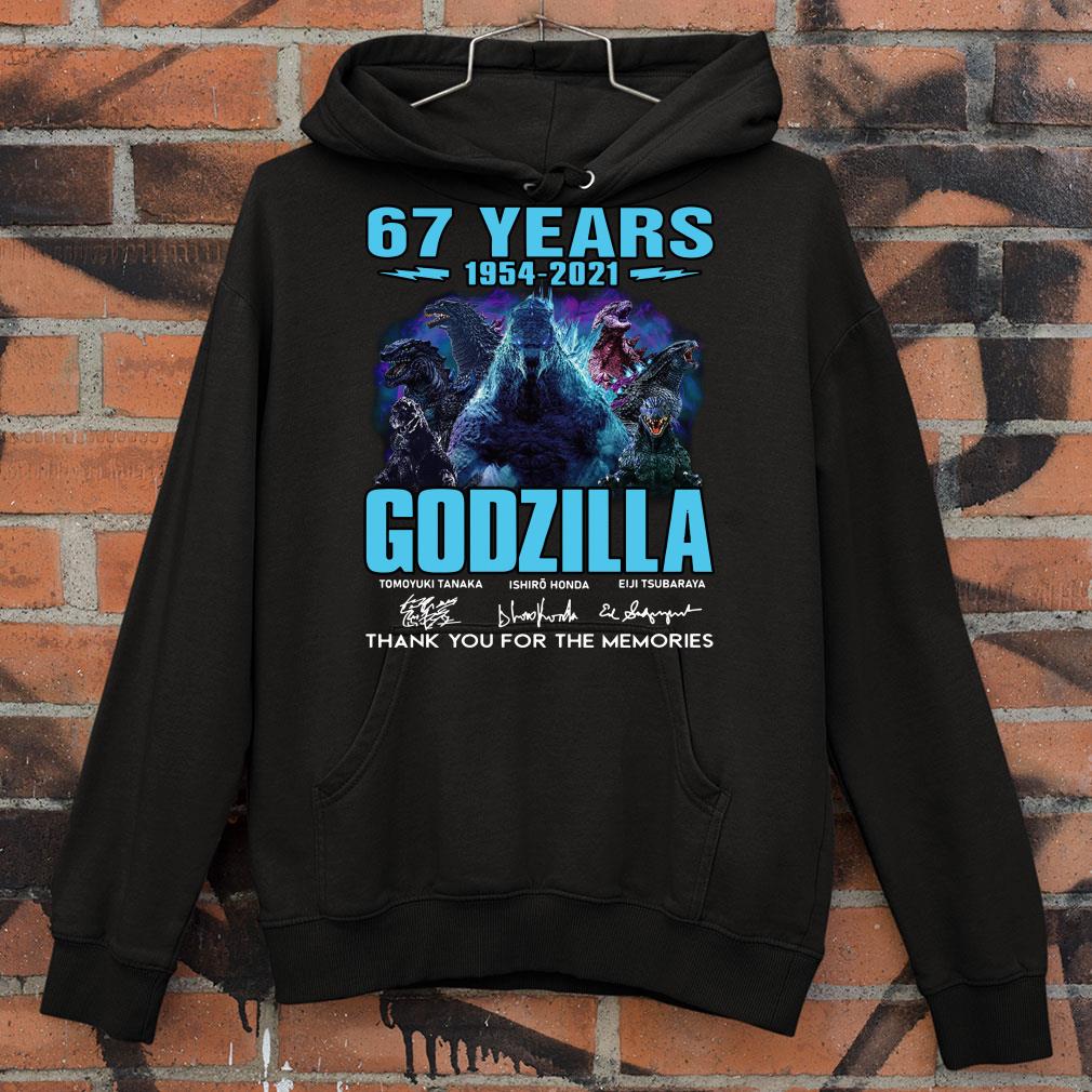 Teenager 67 Years of Godzilla Anniversary Thank You for The Memories 1954-2021 shirt