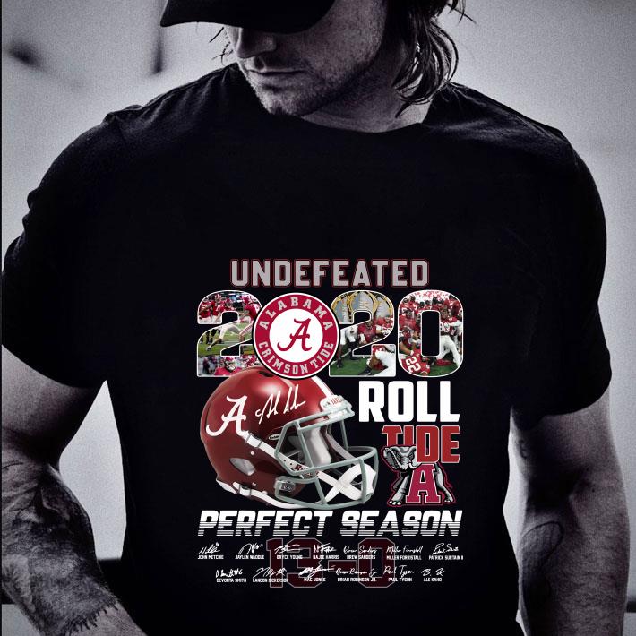 Undefeated Alabama Crimson Tide 2020 Roll Tide Perfect Season signatures shirt Official Undefeated Alabama Crimson Tide 2020 Roll Tide Perfect Season signatures shirt 2