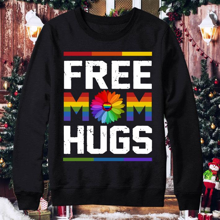 Free Mom Hugs Funny LGBT Lesbian Mom World Pride 2019 shirt