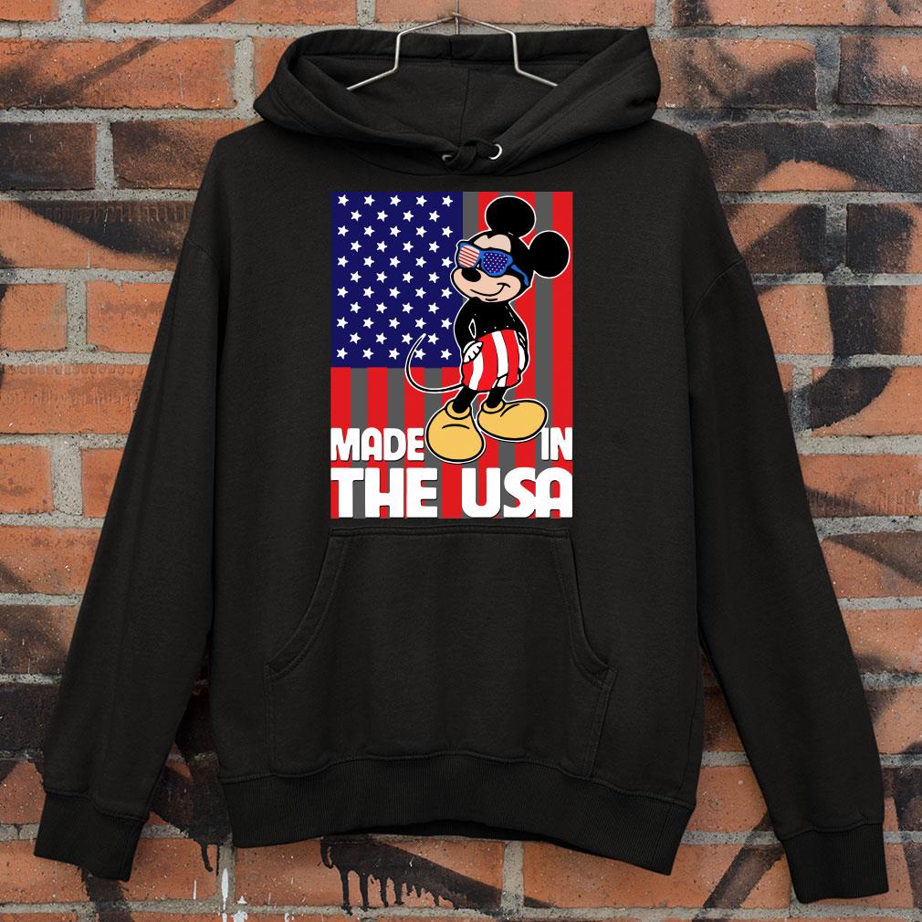 Mickey Mouse Made In The Usa American Flag shirt