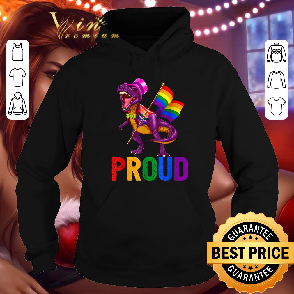 Dinosaur T Rex LGBT Gay Pride Gift Flag shirt