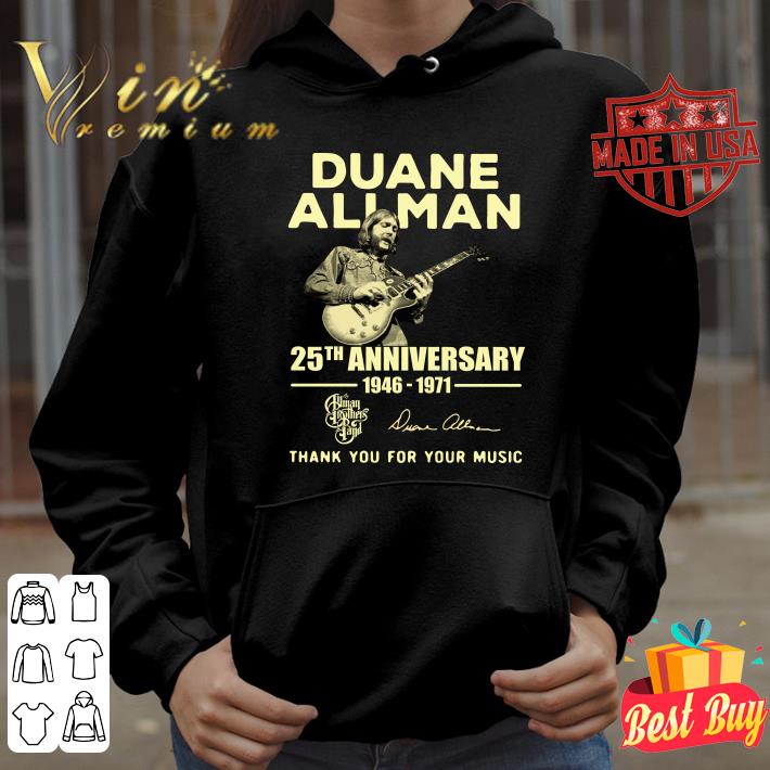 Duane Allman 25th Anniversary 1946 1971 Allman Brothers Band Signatures shirt