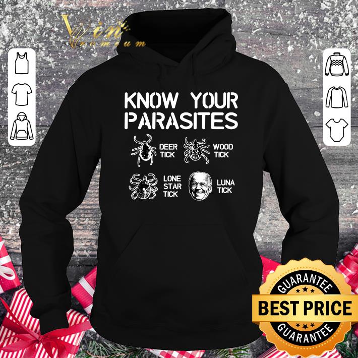 Joe Biden Know Your Parasites Deer Tick Wood Tick Lone Star Tick Luna Tick shirt