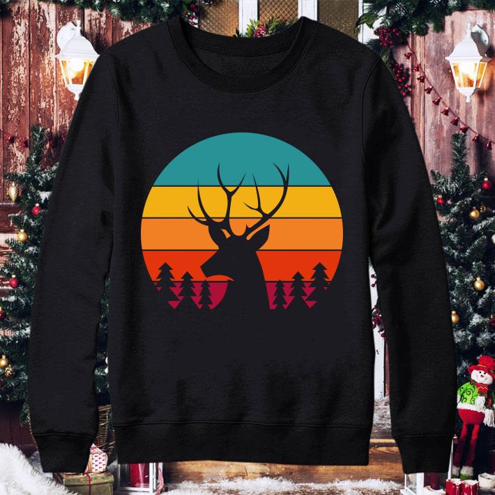 Vintage Sunrise Retro Sunset Deer Buck Antlers Classic shirt