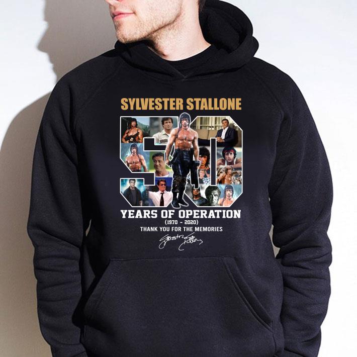 Sylvester Stallone 50 Years Of Operation 1970 2020 Thank You For The Memories Signature shirt