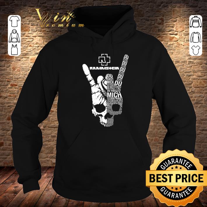 Skull Victory sign Rammstein Du hast mich gefragt shirt