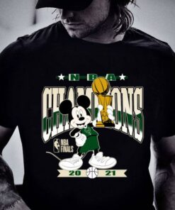 Original 2021 NBA Finals Champions Milwaukee Bucks Mashup Mickey Mouse Shirt 5
