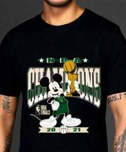 Original 2021 NBA Finals Champions Milwaukee Bucks Mashup Mickey Mouse Shirt 6