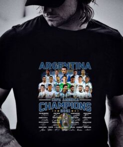 Official Argentina Copa America Champions 2021 Signatures Thank You For The Memories Leo Messi Shirt 5