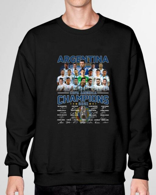 Official Argentina Copa America Champions 2021 Signatures Thank You For The Memories Leo Messi Shirt 3