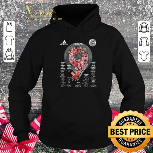Funny FC Bayern Muchen 2020-2021 Deutscher Meister signatures adidas shirt 4