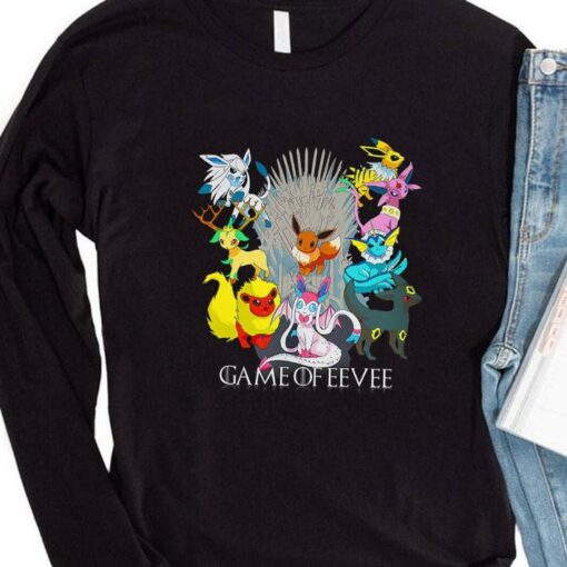 Official Game of Eevee Pokemon Evolutions Eevee Mega Evolve shirt 4
