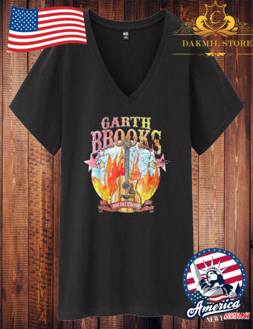 Graphic Garths Arts Brook Guitarist V Neck