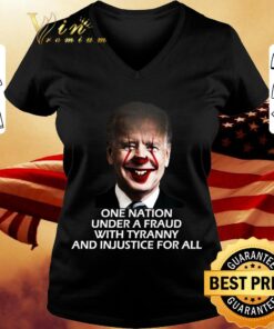 Awesome Joe Biden Pennywise one nation under a fraud with tyranny and injustice for all shirt 5