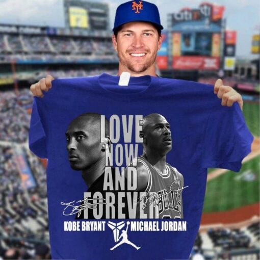 Best Love Now And Forever Kobe Bryant Michael Jordan Signatures Shirt, Chicago Bulls, Los Angeles Lakers 3