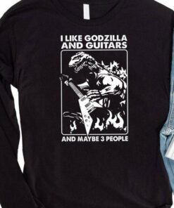 Metallica I Like Godzilla And Guitars And Maybe 3 People Shirt 7