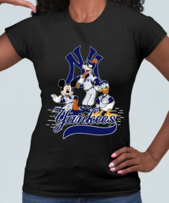 New York Yankees Mickey Mouse Goofy Donald Duck Shirt, New York Yankees Shirt, Mickey and Friends 5