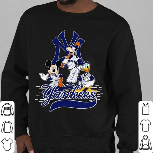 New York Yankees Mickey Mouse Goofy Donald Duck Shirt, New York Yankees Shirt, Mickey and Friends 4