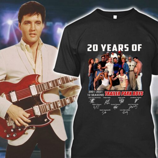 Hot Official 20 years of Trailer Park Boys 2001-2021 12 seasons signatures shirt 1