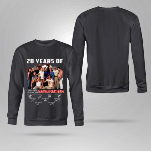 Hot Official 20 years of Trailer Park Boys 2001-2021 12 seasons signatures shirt 4