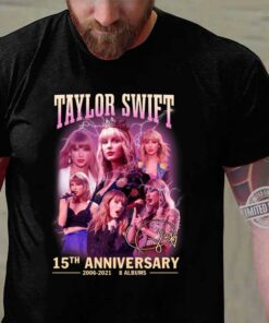 Official Taylor Swift 15th anniversary 2006-2021 8 albums signature shirt 6