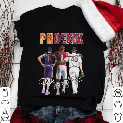 Official Phoenix Sports Teams Phoenix Suns Arizona Cardinals Arizona Diamondbacks Signatures Shirt 1