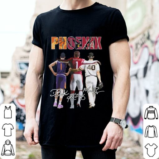 Official Phoenix Sports Teams Phoenix Suns Arizona Cardinals Arizona Diamondbacks Signatures Shirt 2