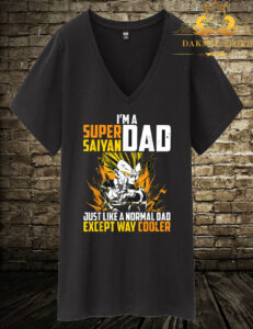 Super Saiyan Funny dad vegeta V Neck
