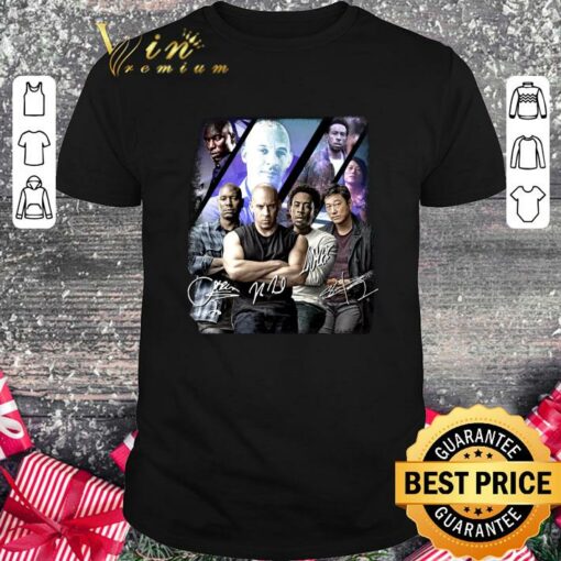 Hot The Fast And The Furious Signatures Dominic Toretto Han Lue Roman Pearce Tej Parker Shirt 1