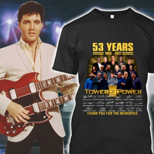 Tower of Power 53 years 1968-2021 signatures thank you for the memories shirt 1