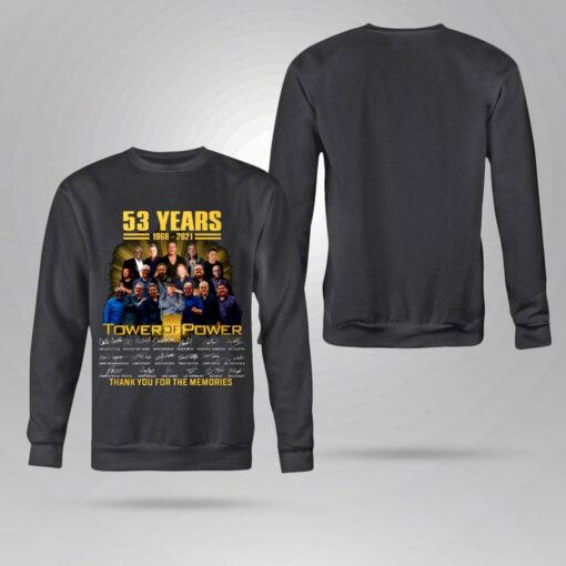 Tower of Power 53 years 1968-2021 signatures thank you for the memories shirt 4