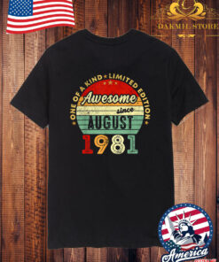 VINTAGE 40th Birthday Shirt born in August 1981 T Shirt